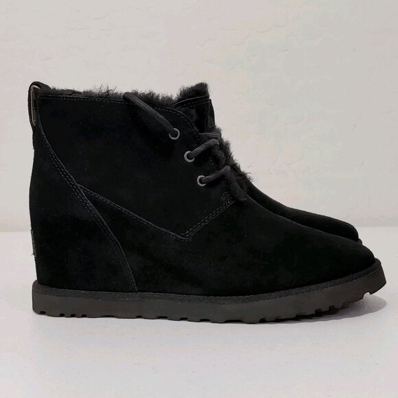 UGG Classic Femme Lace Black Winter Bootie Women's Size 8 NEW WITH BOX - Picture 3 of 16